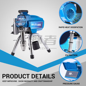 Pulvérisateur électrique sans air multifonction 995, kit complet avec <span class=keywords><strong>pistolet</strong></span> de pulvérisation, tuyau haute pression pour usage industriel et bricolage - Product Image 4