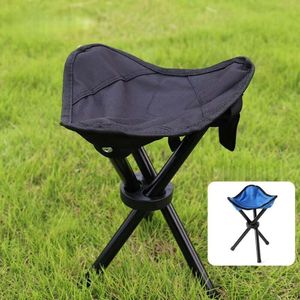 Portable Folding Camping Chair Oxford Fabric Three Legged <b>Stool</b> For Outdoor Travel Picnic Beach Use <b>Collapsible</b> Design - Product Image 1