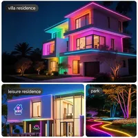 Tube néon LED souple en silicone de 1M à 10M, diffuseur noir/blanc, bande lumineuse flexible pour canal encastré