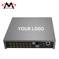 12 CH Class D Car DSP Amplifier dengan Equalizer Prosesor Sinyal Digital Cangkang Aluminium Brushed OEM ODM Peningkatan Suara Mobil
