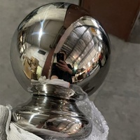 Boule décorative creuse en acier inoxydable à prix abordable pour accrochage de main courante, idéale pour la finition des poteaux de garde-corps extérieurs