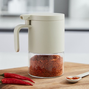 Clear Condiment Pot Seasoning Box Condiment <b>Jar</b> <b>Spice</b> Container with Lid and Spoon <b>Spice</b> <b>Jar</b> Salt Sugar for Kitchen - Product Image 6