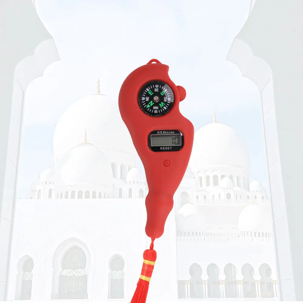 Stock Ready Digital Tasbih Electronic Rosary tally counter hand clicker digital with Compass SXH5136