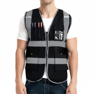 เสื้อกั๊กสะท้อนแสงเสื้อกั๊กความปลอดภัยสำหรับงานก่อสร้างเสื้อกั๊กสะท้อนแสง - Product Image 1