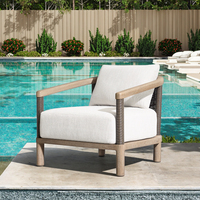 Chaise en teck massif de luxe moderne pour extérieur, toutes saisons, personnalisable, pour patio, jardin, hôtel, plage, piscine, mobilier de loisirs individuel