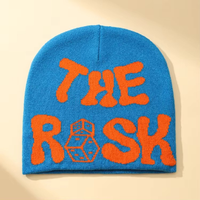 Bonnet d'hiver en tricot jacquard personnalisé avec logo, motif à carreaux fruités, épais, chaud et respirant, bonnet d'hiver de créateur, vente en gros