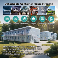 Rumah Kontainer Prefab Lepas Pasang Modular Portabel Dua Lantai untuk Perumahan/Kamp Konstruksi