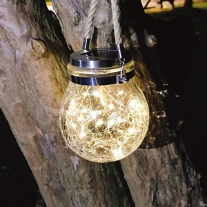 Luminária led <span class=keywords><strong>solar</strong></span>, bola de pendurar para decoração de jardim, fio de cobre, luz de natal - Product Image 5