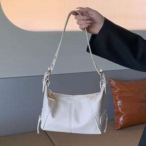 Bolso de Hombro con Cremallera y Remaches de PU, Diseño Exclusivo para Chicas Modernas, Estilo Urbano Retro Europeo Americano, Nuevo Modelo 2025 - Product Image 3