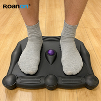 Repose-pieds anti-fatigue floral fait main, tapis de bureau debout pour tablette de cuisine, avec boule de massage, motif floral lavable