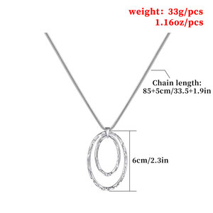 European and American <b>Cross</b>-Border New Accessories Fashion Trendy Collarbone Chain Exaggerated Retro Large Circle Women's - Product Image 4