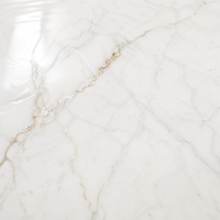 Dalle de pierre frittée polie blanche d'Abu Dhabi avec veinage doré pour mur de cuisine, sol et projets d'intérieur commercial