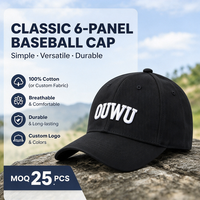 Casquette de baseball personnalisée à 6 panneaux, broderie 3D en relief, logo imprimé, patch appliqué, OEM, multicolore, fabrication en usine