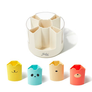 पेन, रंगीन पेंसिल, मार्कर और शिल्प के लिए गोल पेन धारक डेस्कटॉप कारौसेल आयोजक, टिकाऊ और मजबूत - Product Image 3