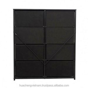 Fabric & Stainless Steel Freestanding Durable Modern Design Dresser Living Room Furniture Pine <b>Cabinet</b> - Product Image 5