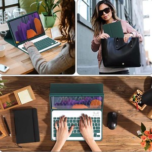 PU bảo vệ trường hợp đối với <span class=keywords><strong>Samsung</strong></span> Galaxy Tab S10 FE/S9/S9 FE 11 inch máy tính bảng Máy Tính bìa với cho <span class=keywords><strong>bluetooth</strong></span> Bàn phím Bìa - Product Image 2