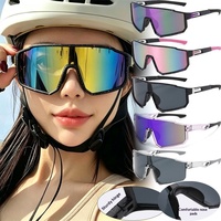 Lunettes de soleil de cyclisme, nouvelle mode européenne et américaine, monture large, unisexe, colorées, pour l'extérieur, lunettes de montagne, protection UV400