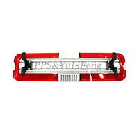 Barre lumineuse LED rouge 56W pleine taille pour ambulance, gyrophare d'avertissement pour véhicules d'urgence avec haut-parleur pour voitures et véhicules