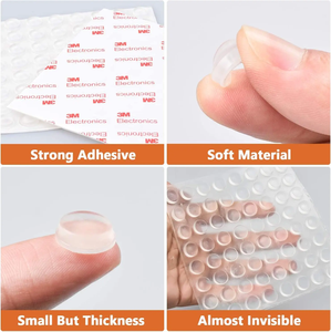 แผ่นรองกันรอยเฟอร์นิเจอร์ซิลิโคนแบบใส ใช้ซ้ำได้ ขายดี พร้อมกาว 3M - Product Image 6