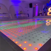 Piste de danse numérique LED sans soudure portable et illuminée pour discothèque/club/DJ/événements 50cm*50cm*7cm