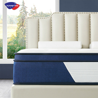 Matelas à ressorts compressés portables de style moderne, matelas en boîte, taille simple, double, queen, matelas à ressorts ensachés en gel, mousse à mémoire de forme