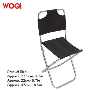 เก้าอี้พับพกพา Woqi โครงอะลูมิเนียมสีดำ ผ้า Oxford สำหรับตั้งแคมป์ ตกปลา สวนกลางแจ้ง ขนาด 23.5x22x47 ซม. - Product Image 1