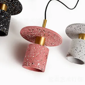 Hot Sales Kroonluchters Hanglampen Moderne Opknoping Lichten Hanger Plafond Beton Hanger Verlichting Terrazzo Lamp