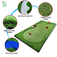 Tapis de golf portable OEM d'usine en gazon artificiel pliable, écologique et imperméable pour mini-parcours de golf