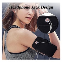 Venta caliente logotipo personalizado colores brazalete de teléfono celular para mujeres corriendo soporte de teléfono bandas de brazo negro