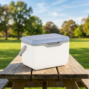 Glacière portable en plastique ICEMASTER avec poignée pour pique-nique, camping et voyages en plein air - Product Image 1