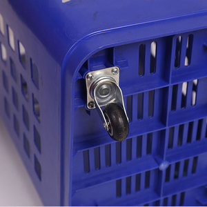 Venta caliente gran mercado de plástico <span class=keywords><strong>supermercado</strong></span> cesta de la compra con ruedas - Product Image 6