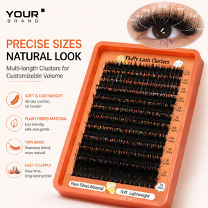 Ensemble de <span class=keywords><strong>faux</strong></span> <span class=keywords><strong>cils</strong></span> en fibres synthétiques 60D100D5D, fibres chimiques noires, légères, durables, imperméables, pour DIY, <span class=keywords><strong>cils</strong></span> segmentés, 12 - Product Image 3