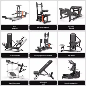 เครื่องออกกำลังกายขาแบบครบชุดสำหรับยิมเชิงพาณิชย์ ทำจากเหล็ก ใช้สำหรับบริหารกล้ามเนื้อสะโพกและขา  รวมถึงการฝึกแฮ็คสควอท ฮิปบริดจ์  เลก เอ็กซ์เทนชั่น และการฝึกขาแบบกลับด้าน - Product Image 2