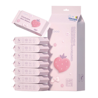 Lingettes humides naturelles mini format poche personnalisées en usine OEM, lingettes douces pour le nettoyage du visage et des mains, lingettes humides portables