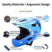 Casque de moto intégral pour enfants, réglable, pour BMX, vélo, résistant aux chocs, protection de la tête