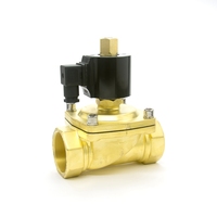 Vanne solénoïde en laiton Hoyan PU-50K 2 pouces normalement ouverte 2 voies pour gaz/eau/huile/air AC/DC