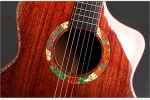 Weifang Rebon 6 corde 41 pollici tutto solido JF corpo a forma di chitarra acustica elettrica - Product Image 3