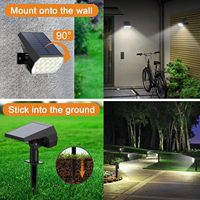 Projecteurs solaires LED étanches IP67 pour l'extérieur, éclairage mural paysager, allée, jardin, cour, capteur de mouvement, Noël