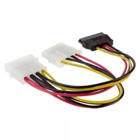 4 pines Molex IDE macho a 15 pines SATA hembra 4 pines Molex IDE hembra Y Splitter Cable de alimentación de disco duro