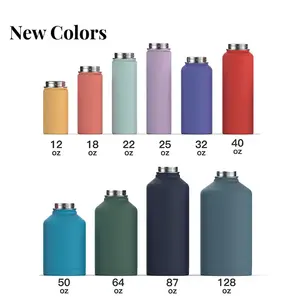 Colorful 32oz Vacuum Insulated Water Bottle Sports Custom Drink Bottle With Multi Lids For Sport Traveling Cycling