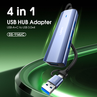 Adaptateur Hub USB-A/TYPE-C vers USB3.0 5 Gbps LDNIO DS-114UC en vente
