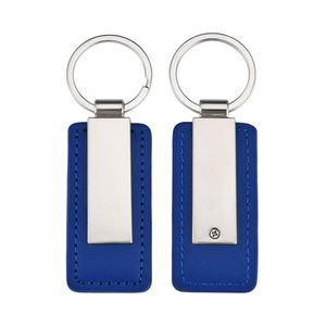 Customized Laser Logo Modern Rectangular Metal PU <b>Leather</b> <b>Keychain</b> Pendant with Customized Logo - Product Image 4