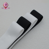 Vente en gros Chine : Bande élastique plate extensible en imitation nylon, 15 cm x 10 cm de large, noir et blanc, pour la confection de vêtements