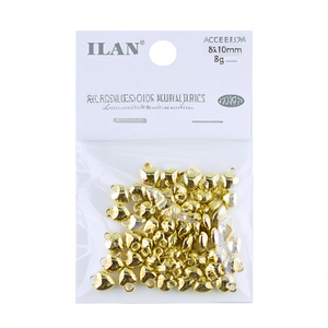 Perline a Cuore in Metallo Ilan 8x10mm Dorate per Creazione di Gioielli e Accessori Artigianali - Product Image 2