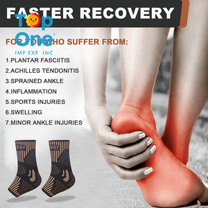 Top One Logo personnalisé Anti-Fatigue Gym Cheville Attelle Chaussettes Fasciite plantaire Compression Nylon Manchon Protection Soutien Manchon - Product Image 2