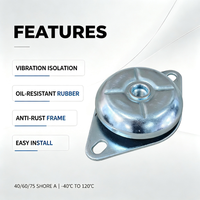 Supports de cloche métalliques avec isolateurs de vibrations en caoutchouc, amortisseurs anti-vibrations découpés pour la réduction du bruit des générateurs et moteurs marins, OEM