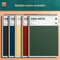 Nouveau carnet à spirale B5 à couverture rabattable, style vintage, épaissi, format A5, cadeau pour les lycéens et les étudiants, préparation aux examens, lignes et grilles