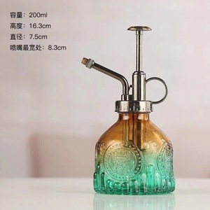 Pulvérisateur de vase en verre nervuré de 200ml petit flacon pulvérisateur de brouillard d'eau de jardin pour le soin des plantes à fleurs - Product Image 4