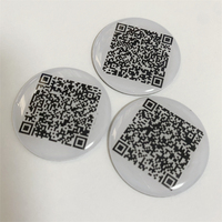 Carte de contact pour les réseaux sociaux avec code QR NFC intelligent, enduite d'époxy, pour smartphone