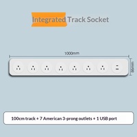 Nouvelle Conception Prise de Courant US 110V en Alliage d'Aluminium et Bronze Phosphoreux, Multiprise Coulissante pour Rail, Idéale pour l'Export